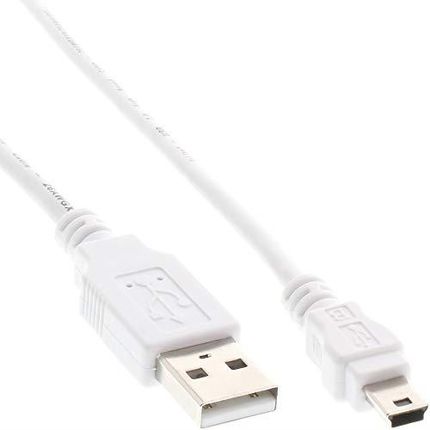 INLINE  31810 W USB 2.0 MINI KABEL USB, WTYCZKA A DO WTYCZKI MINI-B (5-BIEGUNOWY), BIAŁY, 1 M  ()