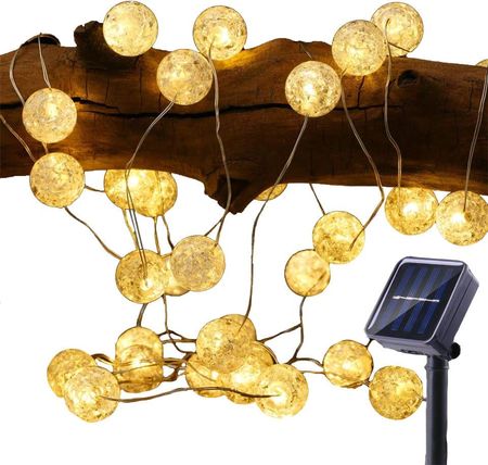 Lampki solarne 60 LED 10m łańcuch girlanda Święta