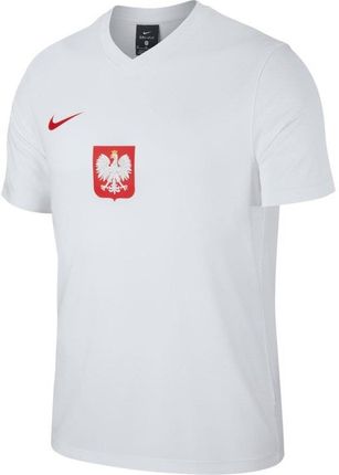 Nike Nike Koszulka Męska Poland Brt Ftbl Top Ss Cd0876 100 Biały Rozmiar M