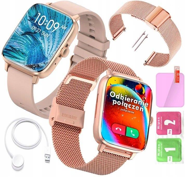 NoName Smartwatch Damski Zegarek Rozmowy Gps Nfc Złoty Pl