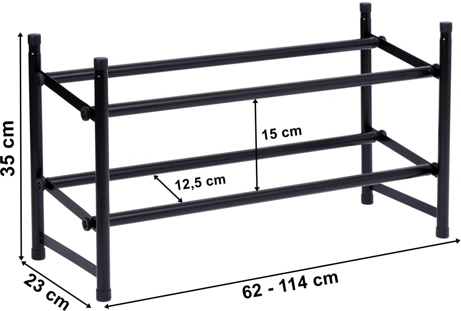 Regał Na Buty Lena 1 Moduł Czarna (322246MG) - zdjęcie 2 Regał Na Buty Lena 1 Moduł Czarna (322246MG)