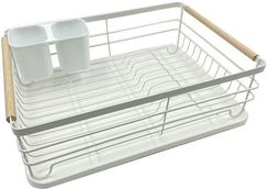 Altom Altom Suszarka Do Naczyń Z Elementami Drewna Biała 43X32X14 Cm