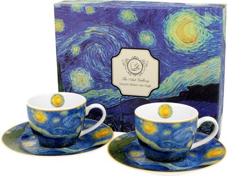 Duo Komplet 2 Filiżanek Espresso Ze Spodkami Vincent Van Gogh - Starry Night