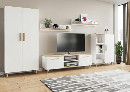 Matkam Meblościanka Nord Styl Skandynawski Antracyt-Biały