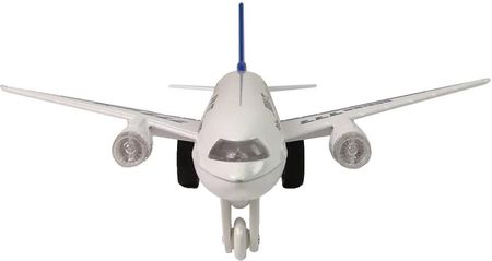 Leantoys Samolot Pasażerski Boeing 777 Biały Napęd Światła Dźwięki - zdjęcie 3