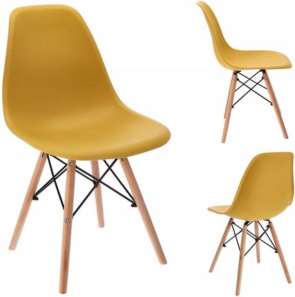 Jumi Jumi Krzesło Skandynawskie Kuchenne Żółte (SD975774)