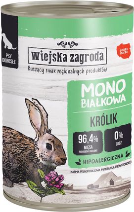 Wiejska Zagroda Mokra Karma Dla Psa Królik 400G