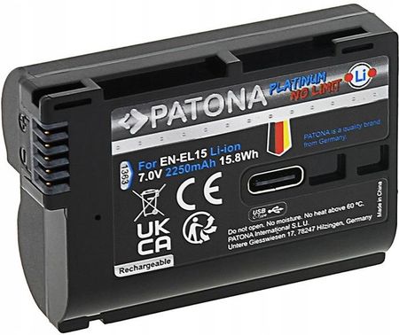 PATONA AKUMULATOR EN-EL15 2250 MAH NIKON USB-C
