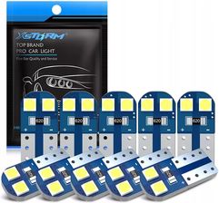10X Żarówki Led W5W T10 Postojówki Mocne 4 Smd3030 Led Sklepledy Xstorm T10 W5W - C15 10 Sztuk Postojówki Postojowe W5