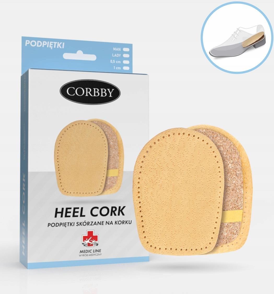 Wkładka korygująca Corbby Corbby Podpiętki Korkowe Heel Cork For Lady 0