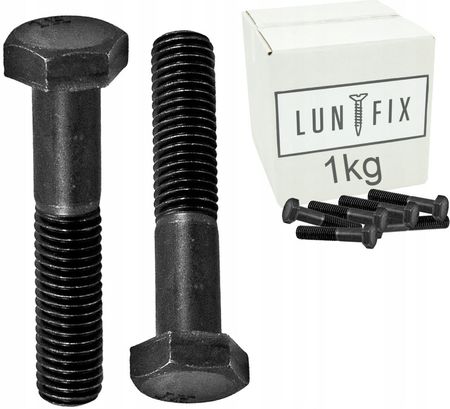 Lunfix Lunfix M20x90 Śruby Metryczne Czarna Kl.5.8 Din931- 1kg S00083