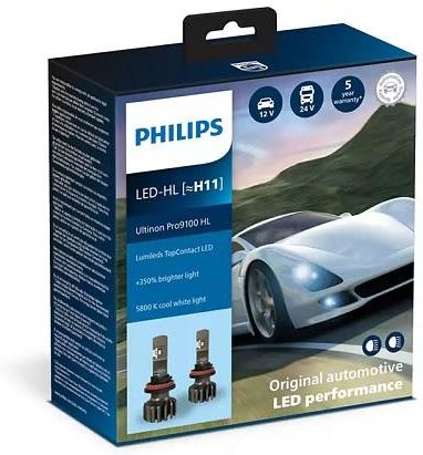 PHILIPS ULTINON PRO9100 ŻARÓWKA LED LUMILEDS H11 11362U9100X2 - zdjęcie 5