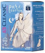 Zdjęcie CLEANIC PURE COTTON Night Podpaski, 10szt. - Radzymin