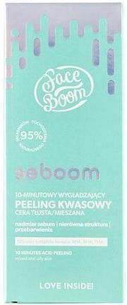 FACEBOOM Seboom 10 minutowy Wygładzający peeling kwasowy do twarzy 30 g (5903031256888)