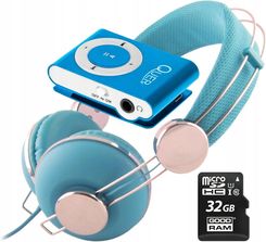 Odtwarzacz MP3 dla dzieci Quer + słuchawki nauszne + karta 32GB