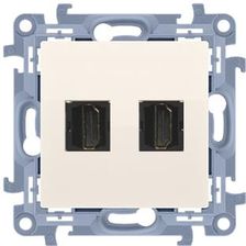 Zdjęcie Kontakt Simon 10 Gniazdo Hdmi Podwójne Kremowy CGHDMI20141 - Skoczów