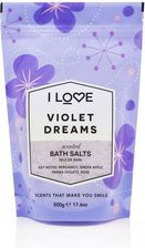 Zdjęcie I Love Scented Bath Salts Kojąco-Relaksująca Sól Do Kąpieli Violet Dreams 500 g  - Brodnica