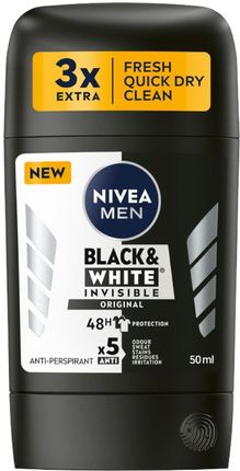 Nivea Men Black&White Invisible Original Antyperspirant W Sztyfcie 50Ml