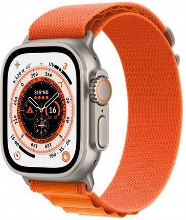 Apple Watch Ultra Cellular 49mm Tytanowy z opaską Alpine M w kolorze pomarańczowym  (MQFL3WBA)