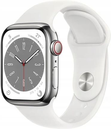 Apple Watch Series 8 Cell Smartwatch Biały 41Mm Stainless Steel MNJ53FDA