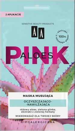 AA Aloes Pink Maska Musująca Oczyszczająco-Nawilżająca 2x4g