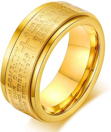 STEELOVA ZŁOTA OBRĄCZKA ANTYSTRESOWA Z MODLITWĄ RELIGIJNA