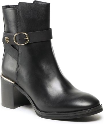 Tommy Hilfiger Botki Th Belt Heeled Boot FW0FW06766 Czarny