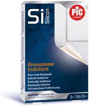 PIC SiSilicon pooperacyjny plaster silikonowy 10x15cm z włókniny z technologią silikonową, 5szt.