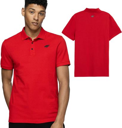 T-shirt polo męskie 4F czerwony S