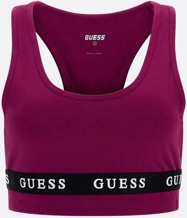 Damski top basic GUESS ALINE TOP ECO STRETCH - fioletowy