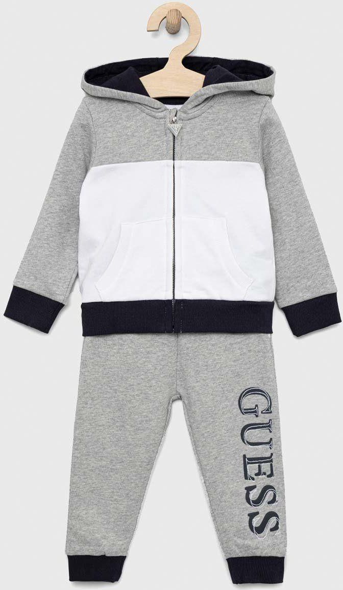 Guess dres bawełniany niemowlęcy kolor szary Ceny i opinie Ceneo.pl