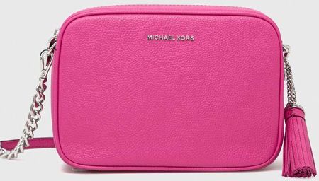 MICHAEL Michael Kors torebka skórzana kolor różowy - Ceny i