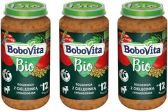 BoboVita Bio Obiadek soczewica z cielęcinką i pomidorami po 12 miesiącu 3x250g