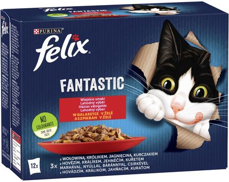 Felix Fantastic Karma dla kotów wiejskie smaki w galaretce 72x85g