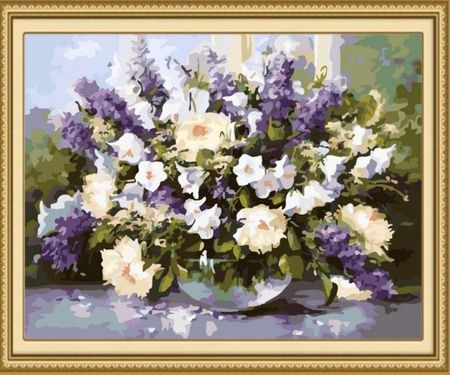 Malowanie po numerach obraz 40x50cm kwiatowy pejza