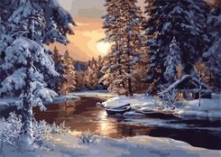 Zdjęcie Malowanie po numerach Zimowa aura 40x50 rama - Niepołomice