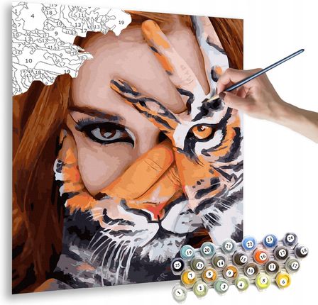 Malowanie po numerach, 40x50 cm Spojrzenie tygrysa