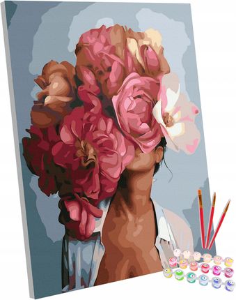 Obraz Malowanie Po Numerach Na Ramie Kobieta Kwiat