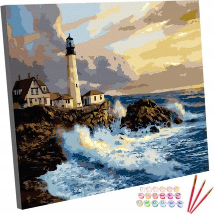 Zestaw Obraz Malowanie Po Numerach Wybrzeże 40x50