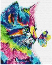 Zdjęcie Malowanie po numerach Kot w farbie 40x50cm - Sulejówek