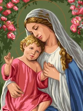 Obraz Malowanie Po Numerach Rama Jezusek Maryja