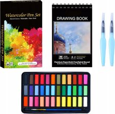 Zdjęcie Farby Akwarelowe Wodne Zestaw 40w1 Blok Pędzele - Bisztynek