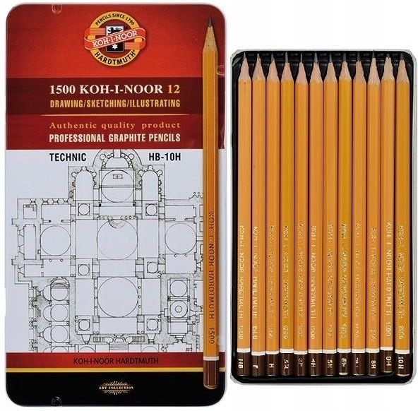 Kohinoor Zestaw ołówków Technic HB10H 12 sztuk Ceny i opinie