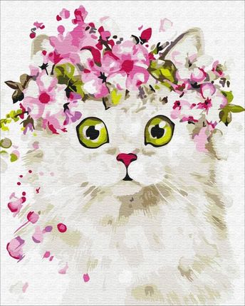 Obraz Malowanie po numerach Zaskoczony kotek