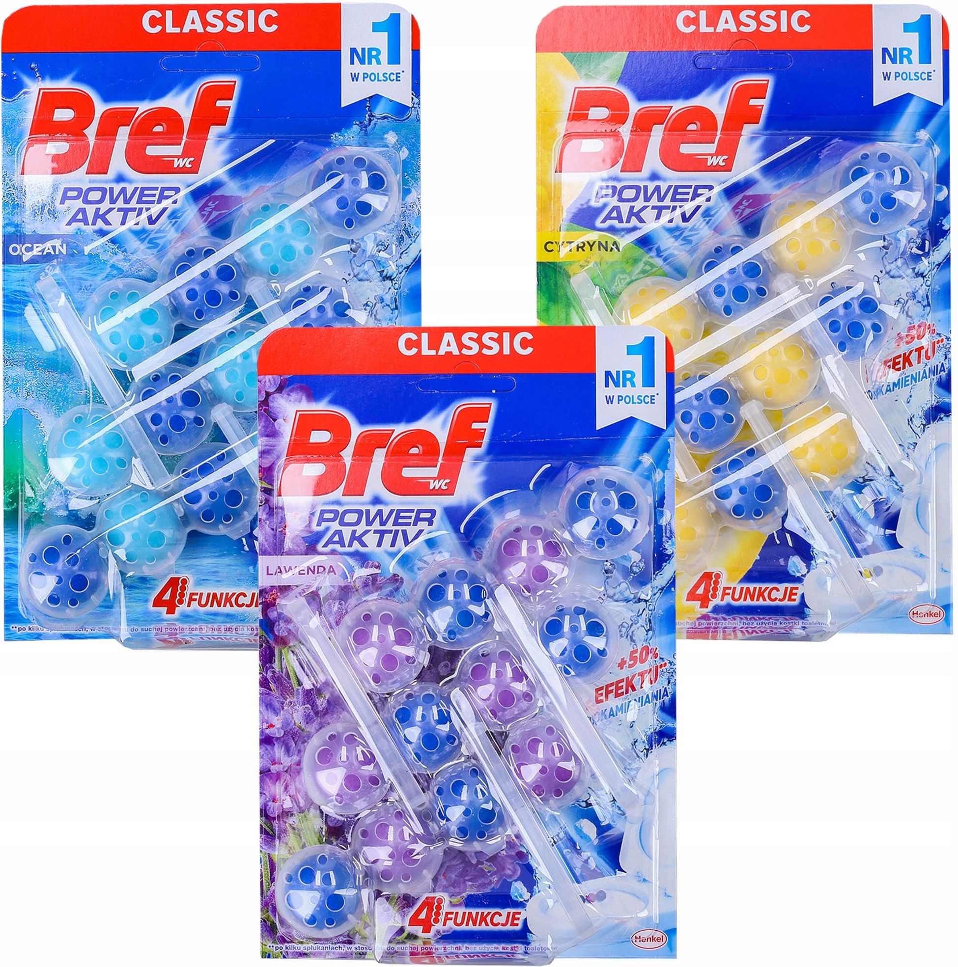 Bref Power Active Zawieszka do toalety MIX 9x50g - Ceny i opinie - Ceneo.pl