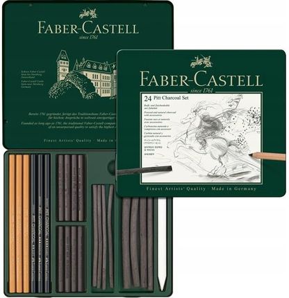 Faber-castell Zestaw węgli rysunkowych Pitt 24 szt