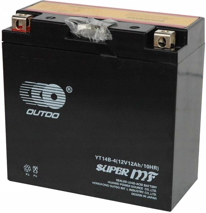 thumbnail image 2 of Unibat CT14B-BS Motorcycle Battery – 12AH 210A – Direct Replacement For Yuasa YT14B-BS (Free Shipping!) 2 of 3