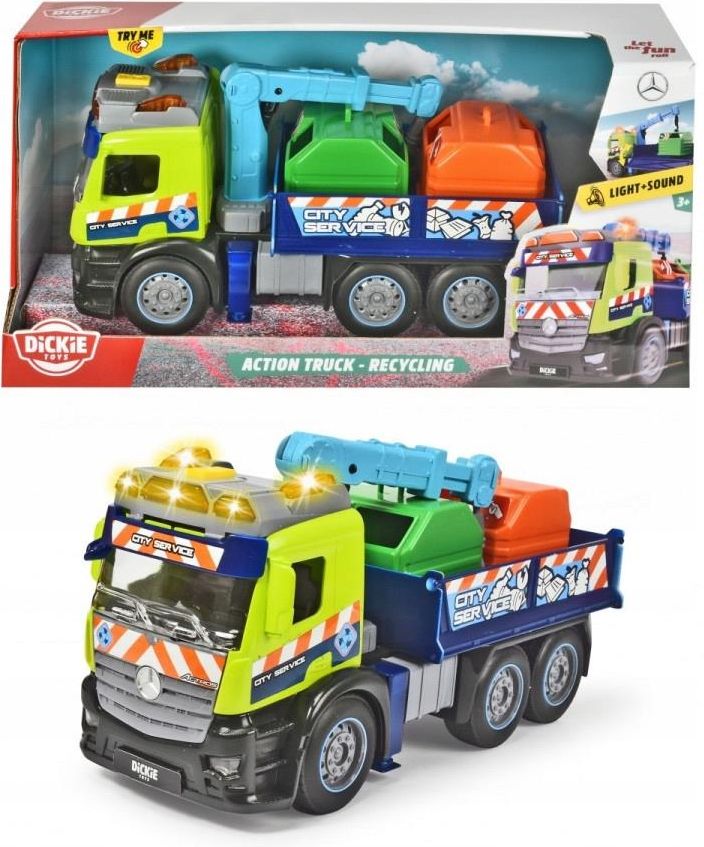 Dickie Toys Śmieciarka Zabawka Dla Dzieci Samochód Autko 26Cm - Ceny i ...