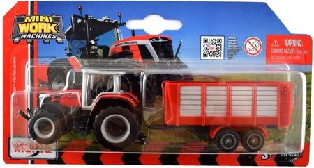 Maisto Traktor Ferguson Z Przyczepą Czerwony 15590