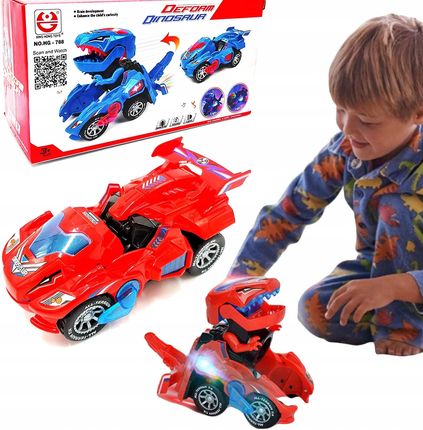 Toys Transformujące Autko 2W1 Auto Robot Dinozaur